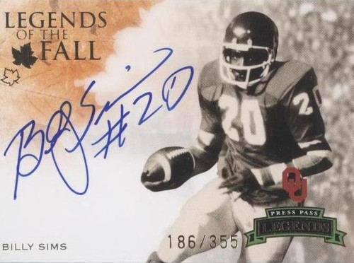2009 Press Pass Legends Billy Sims #LF-BS