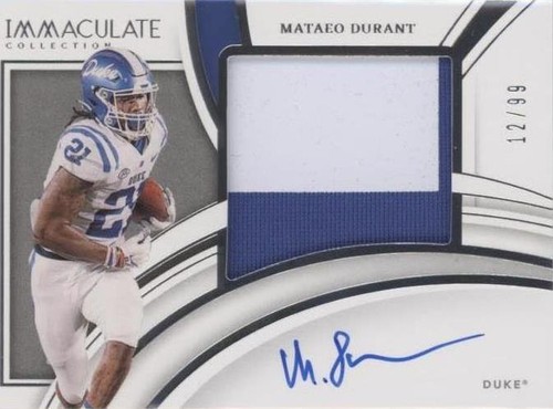 2022 Panini Immaculate Collection Collegiate Mataeo Durant #PP28
