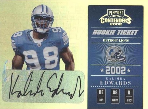 2002 Playoff Contenders Kalimba Edwards #143