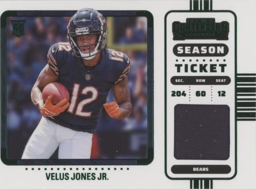2022 Panini Contenders Velus Jones Jr. #RSV-VJO