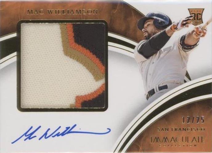 2016 Panini Immaculate Collection - Mac Williamson #RAPP-MW