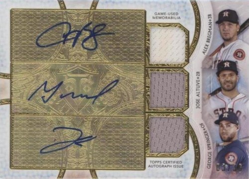 2018 Topps Triple Threads - Alex Bregman George Springer Jose Altuve #ARC-AJG