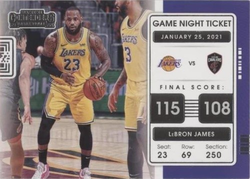 LEBRON JAMES 2021-22 Panini Contenders NBA Season Ticket