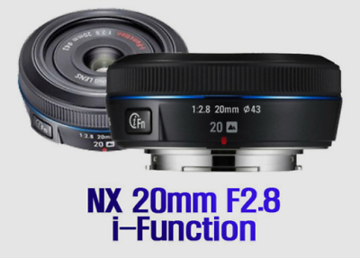 Samsung NX 20mm f/2.8 i-function Lens (White Box) Bulk Packag - Black