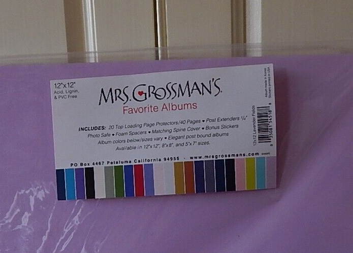 Mrs. Grossman 12x12 Scrapbook Album NEW IN PACKAGE Top Loading Expandable Post