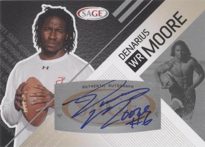2011 SAGE Autograph Series Denarius Moore #A-33