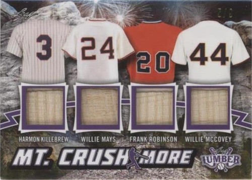 2021 Leaf Lumber - Frank Robinson Harmon Killebrew Willie Mays #MC-20