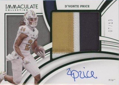2022 Panini Immaculate Collection Collegiate D'Vonte Price #PP37
