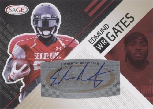 2011 SAGE Autograph Series Edmond Gates #A-12