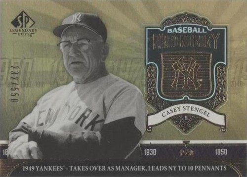 2006 SP Legendary Cuts - Casey Stengel #BC-CS
