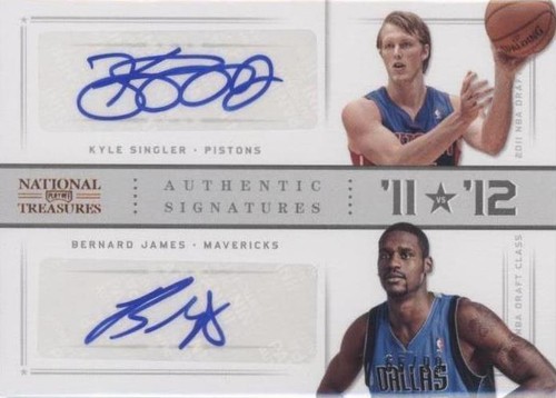 2012-13 Panini National Treasures - Kyle Singler/Bernard James #77