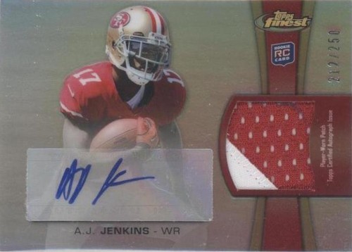 2012 Topps Finest A.J. Jenkins #RAP-AJJ