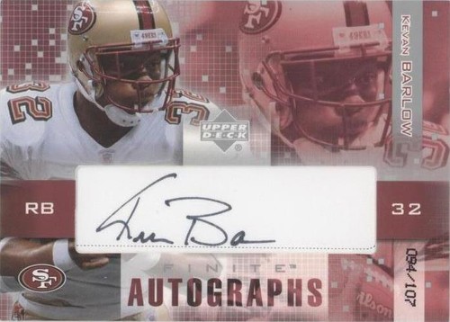 2003 Upper Deck Finite Kevan Barlow #FA-KB