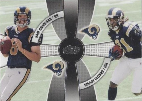 2010 Topps Prime Mardy Gilyard Sam Bradford #2Q-13
