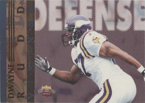 1997 Score Board Playbook Dwayne Rudd #94