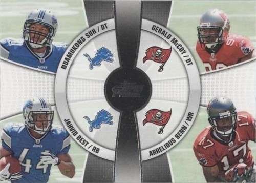 2010 Topps Prime Arrelious Benn Gerald McCoy Jahvid Best #4Q-19