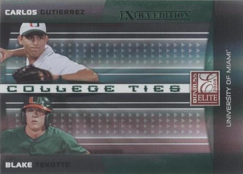 2008 Donruss Elite Extra Edition - Blake Tekotte Carlos Gutierrez #CTC-35
