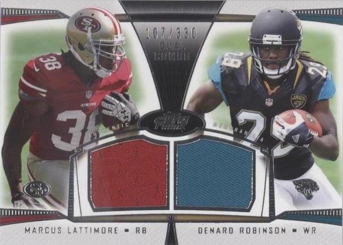 2013 Topps Prime Denard Robinson Marcus Lattimore #DCR-LR