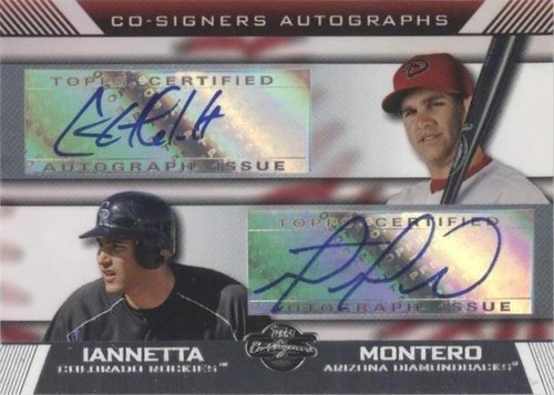 2007 Topps Co-Signers - Chris Iannetta Miguel Montero #CS-IM