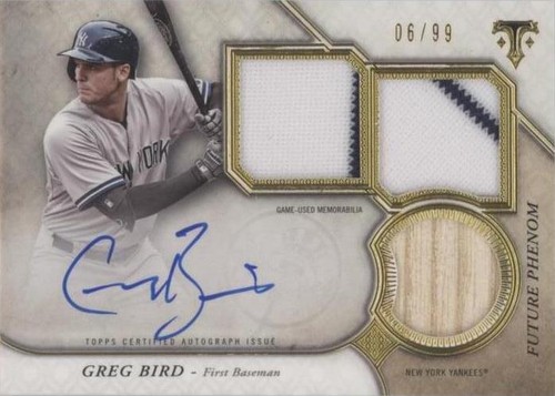2017 Topps Triple Threads - Greg Bird #RPA-GB