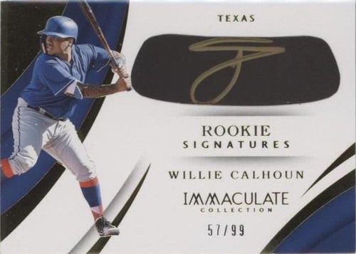 2018 Panini Immaculate Collection - Willie Calhoun #RCS-WC