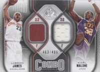 2009-10 SP Game Used - LeBron James/Karl Malone #CM-MJ