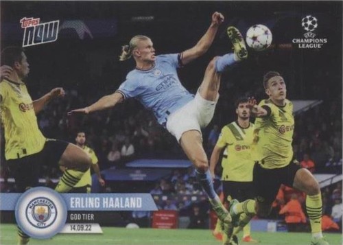2023 TOPPS NOW UCL 123 ERLING HAALAND MANCHESTER CITY TROPHY
