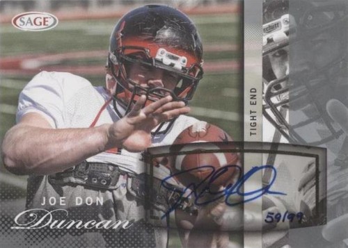2014 SAGE Autographed Football Joe Don Duncan #A15