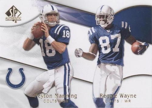 2009 SP Authentic Peyton Manning Reggie Wayne #163