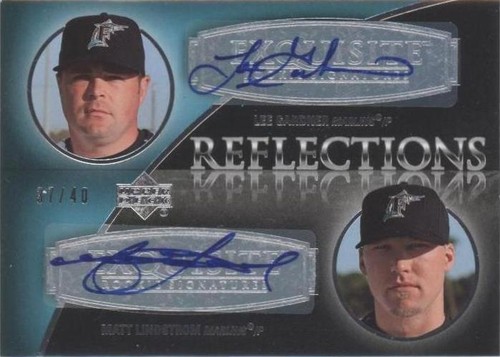 2007 Upper Deck Exquisite Rookie Signatures - Lee Gardner Matt Lindstrom #REF-GL