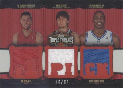 2006-07 Topps Triple Threads - Andrew Bogut/Andrea Bargnani/Dwight Howard #TTRC-5