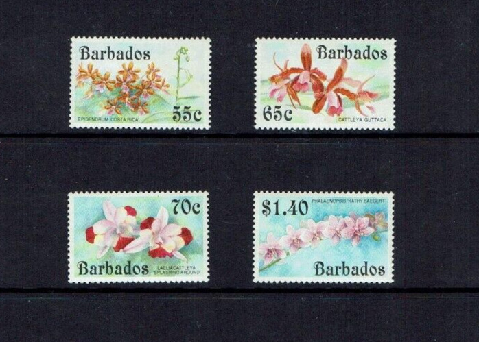 Barbados: 1992  Orchids,  MNH set