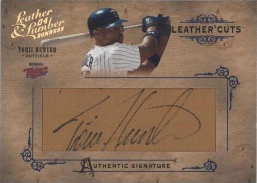 2004 Donruss Leather & Lumber - Torii Hunter #LC-45