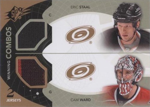 2010-11 SPx - Cam Ward Eric Staal #WC-SW