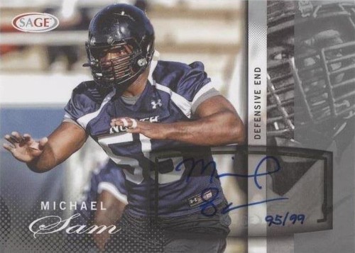 2014 SAGE Autographed Football Michael Sam #A43