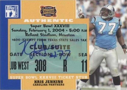 2007 Topps TX Exclusive Kris Jenkins #SB-KJ