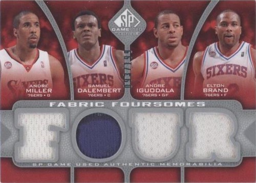 2009-10 SP Game Used - Elton Brand/Andre Miller/Andre Iguodala/Samuel Dalembert #F4-BMDI