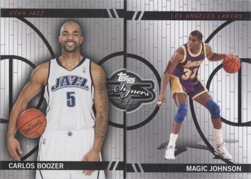 2008-09 Topps Co-Signers - Carlos Boozer/Magic Johnson #CF-36-16