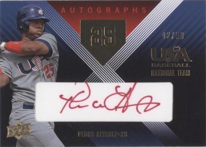 Equipos Nacionales de Béisbol de Estados Unidos Upper Deck 2008 - Pedro Álvarez #PAE-1