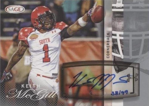 2014 SAGE Autographed Football Keith Mcgill #A32