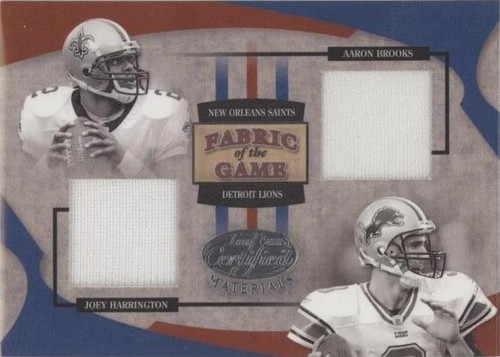2005 Leaf Certified Materials Aaron Brooks Joey Harrington #FG-84