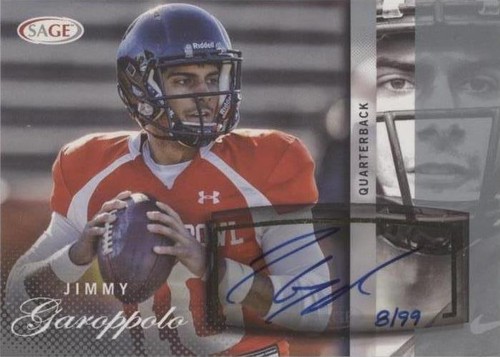 2014 SAGE Autographed Football Jimmy Garoppolo #A23