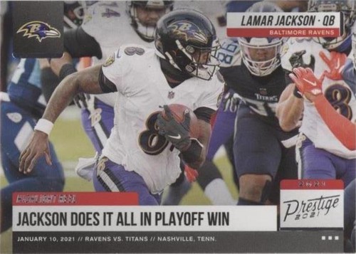 2021 Panini Prestige Lamar Jackson #HR-LJ