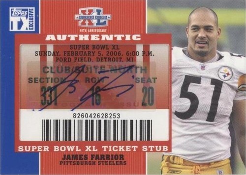 2007 Topps TX Exclusive James Farrior #SB-JF