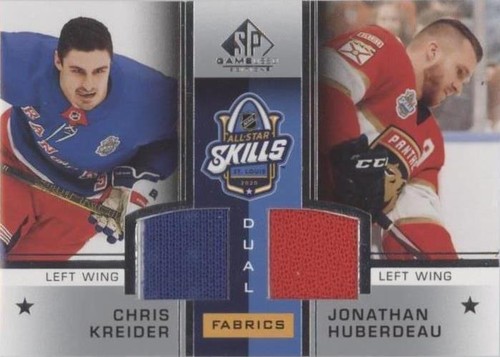 2020-21 Upper Deck SP Game Used - Chris Kreider Jonathan Huberdeau #ASD-HK
