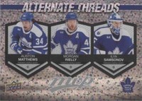 2023-24 Upper Deck MVP - Auston Matthews Ilya Samsonov Morgan Rielly #AT-20