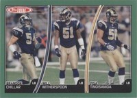 2007 Topps Total Brandon Chillar Pisa Tinoisamoa Will Witherspoon #171
