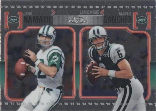 2010 Topps Chrome Joe Namath Mark Sanchez #CGL-NS