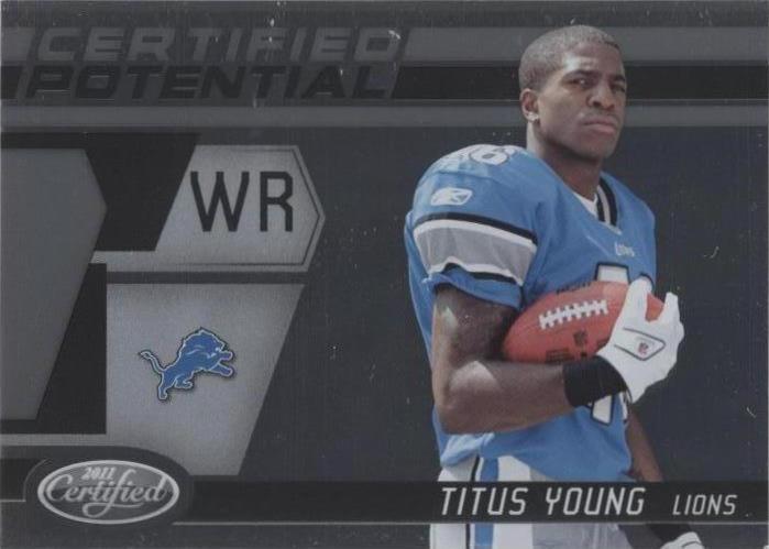 Titus Young #33 2011 certificado Panini