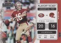 2021 Panini Contenders Joe Montana #PLT-JMO